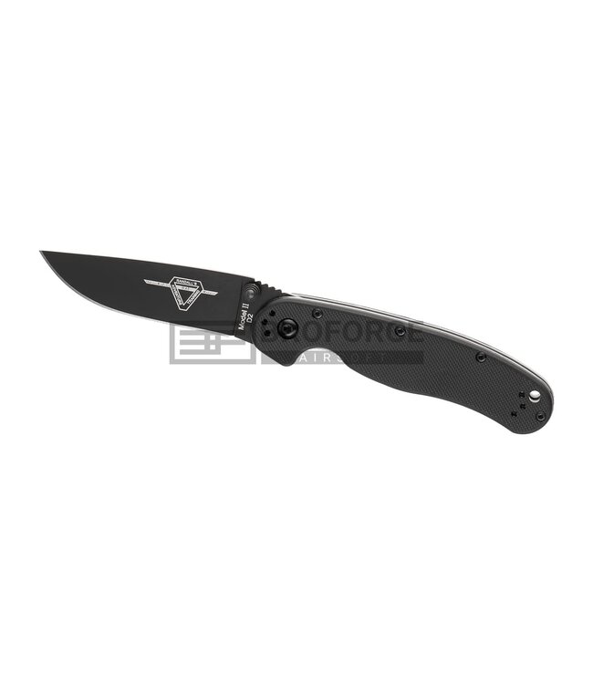 Ontario RAT II Linerlock D2 Folder - Black