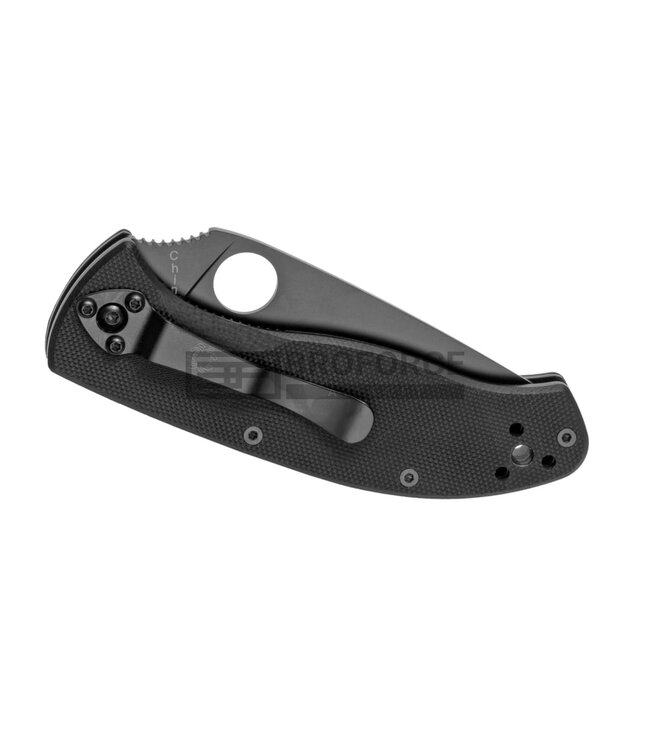 Spyderco C122 Tenacious Plain Edge Folder - Black