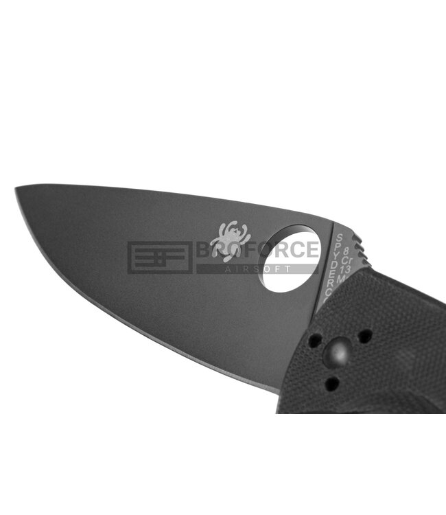 Spyderco C122 Tenacious Plain Edge Folder - Black