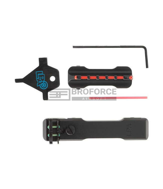 LPA Adjustable Fiber Optic Sights Set for 6-8mm Shotgun Ribs