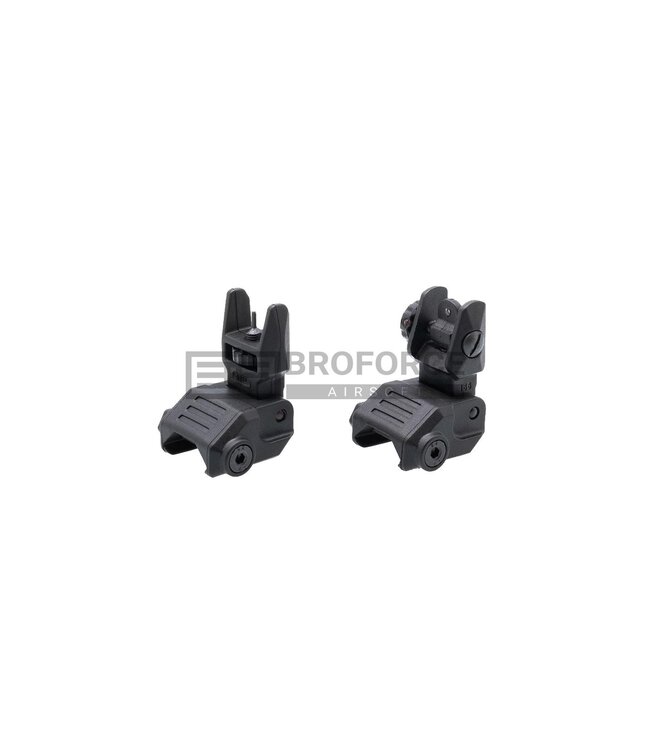 DLG Tactical Low Profile Folding Sight Set - Black