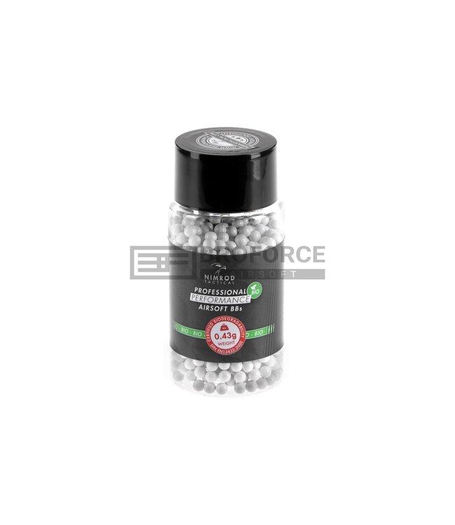 Nimrod 0.43g Bio BB Professional Performance 1000rds - White