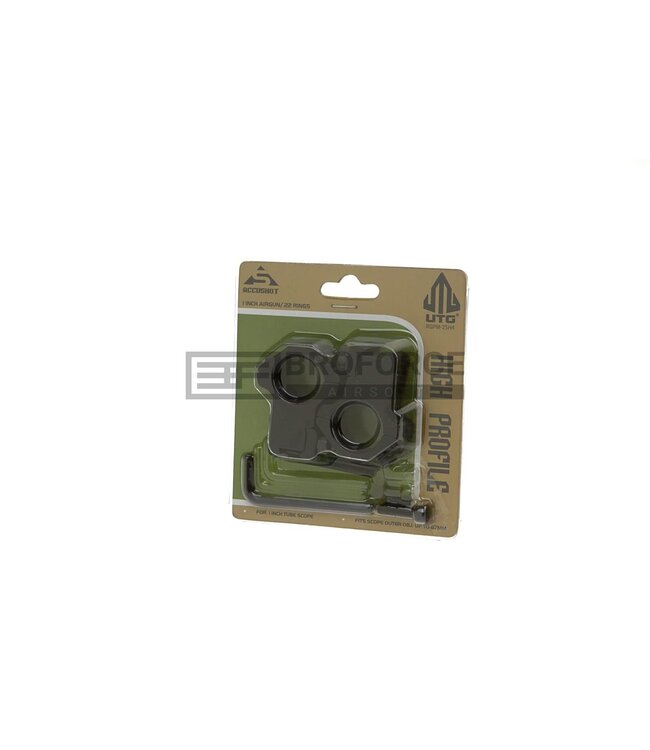 Leapers 25.4mm Airgun Mount Ring High - Black