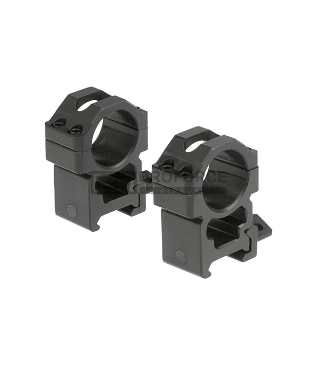 Leapers 25.4mm CNC Mount Rings High - Black