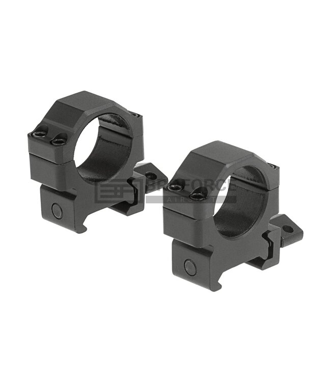 Leapers 25.4mm CNC Mount Rings Low - Black