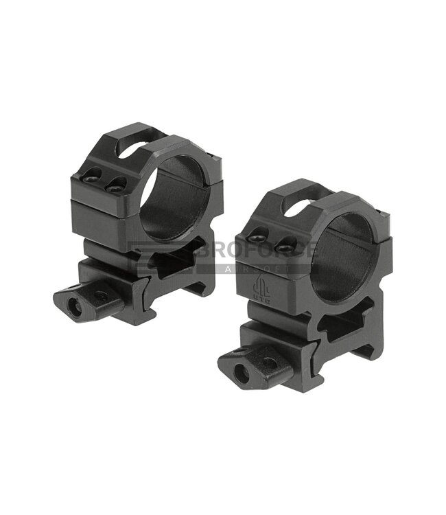 Leapers 25.4mm CNC Mount Rings Medium - Black