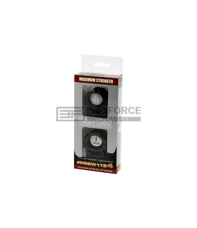 Leapers 25.4mm CNC Mount Rings Medium - Black