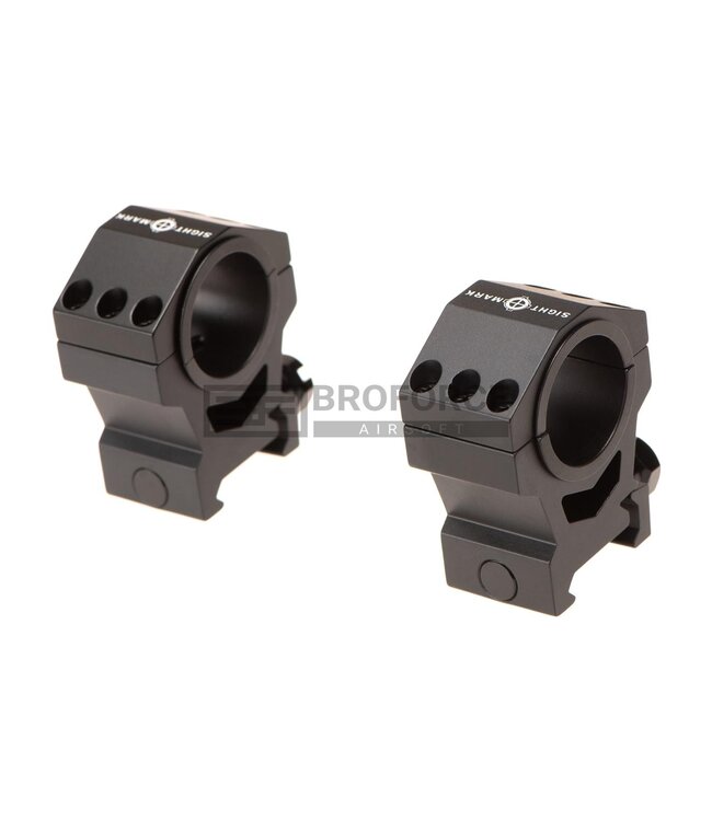 Sightmark 30mm / 25.4mm Tactical Mounting Rings - High Height - Black