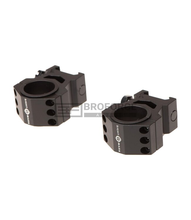 Sightmark 30mm / 25.4mm Tactical Mounting Rings - High Height - Black