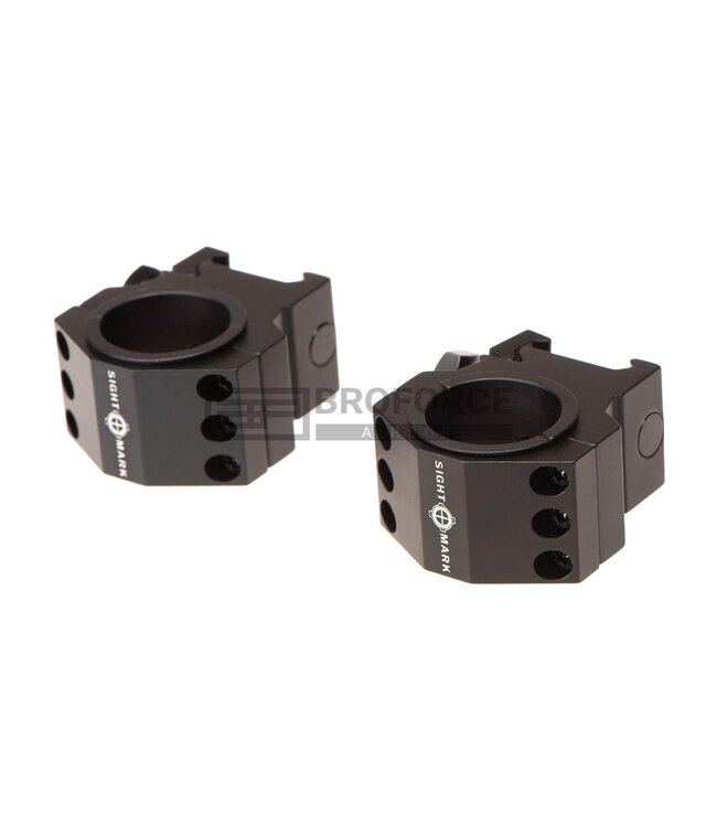 Sightmark 30mm / 25.4mm Tactical Mounting Rings - Medium Height - Black