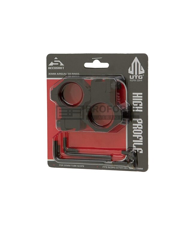 Leapers 30mm Airgun Mount Ring High - Black