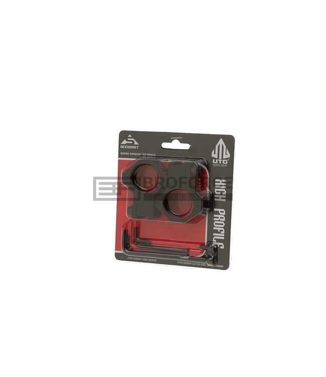 Leapers 30mm Airgun Mount Ring High - Black