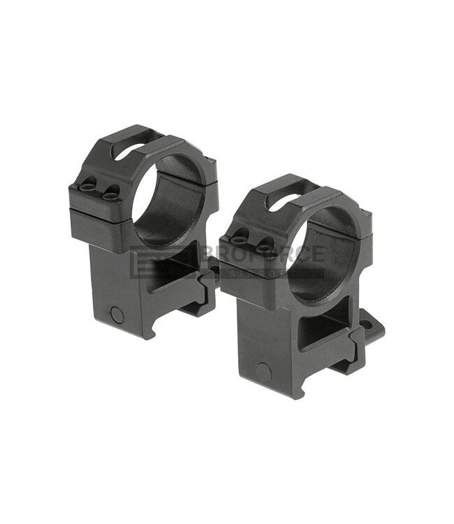 Leapers 30mm CNC Mount Rings High - Black