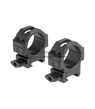 Leapers 30mm CNC Mount Rings Low - Black