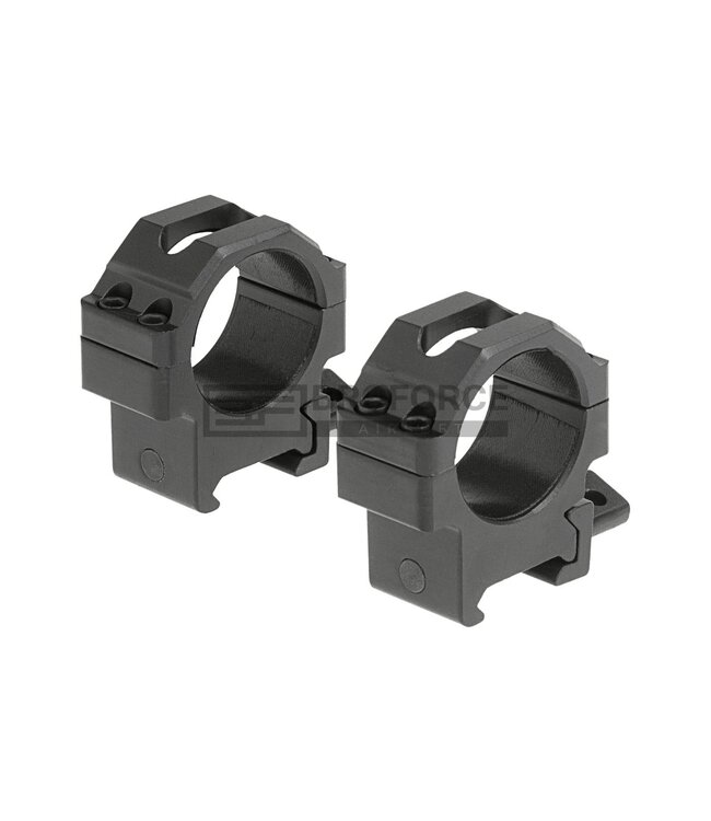 Leapers 30mm CNC Mount Rings Low - Black