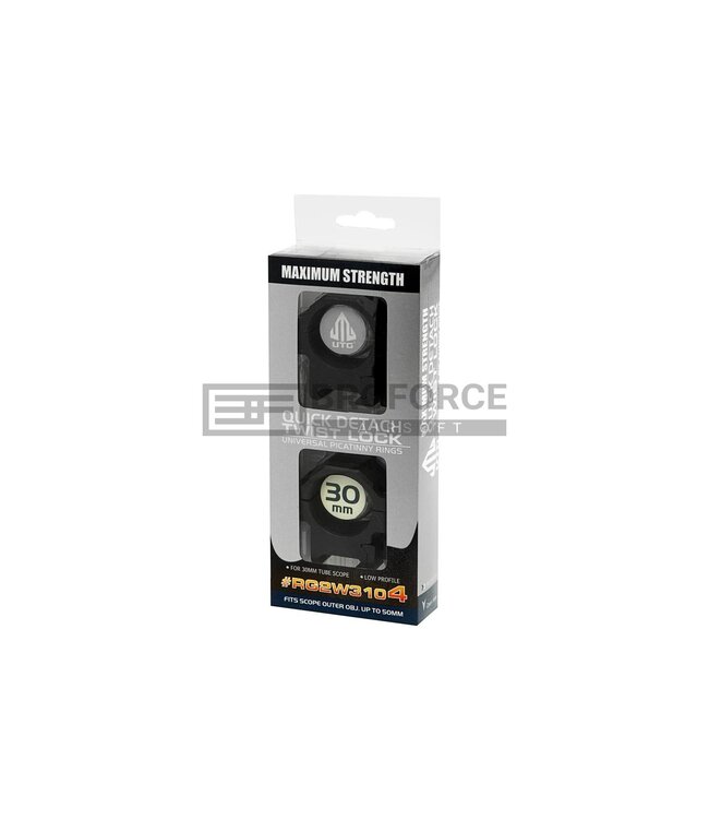 Leapers 30mm CNC Mount Rings Low - Black