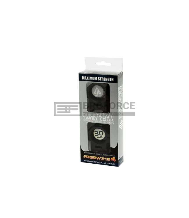 Leapers 30mm CNC Mount Rings Medium - Black
