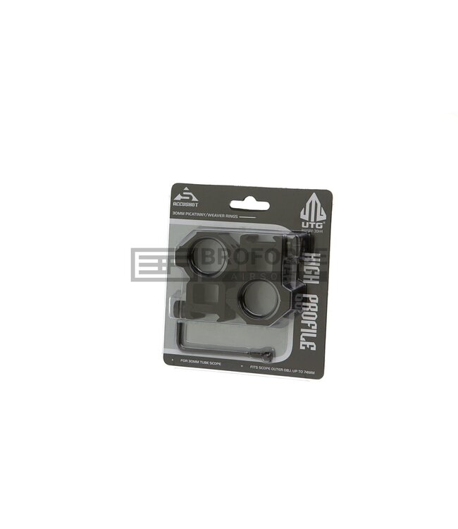Leapers 30mm Mount Rings High - Black