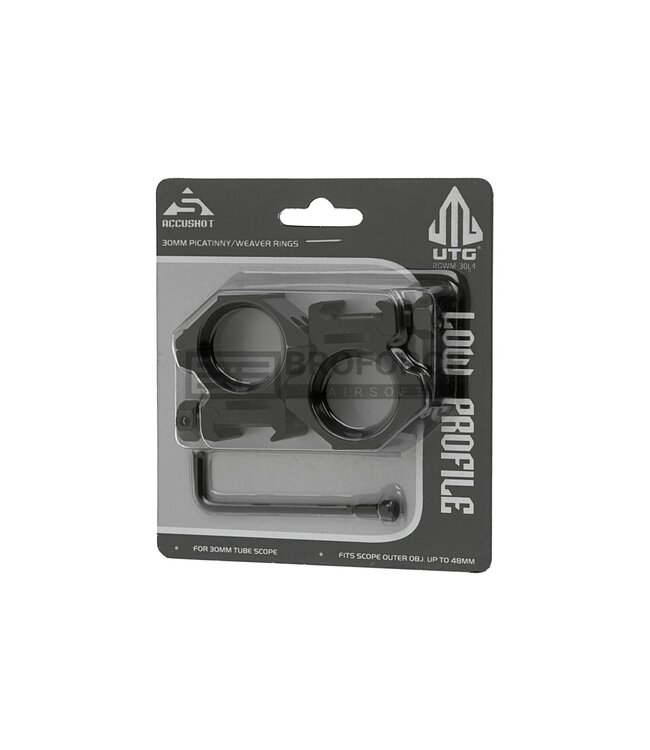 Leapers 30mm Mount Rings Low - Black
