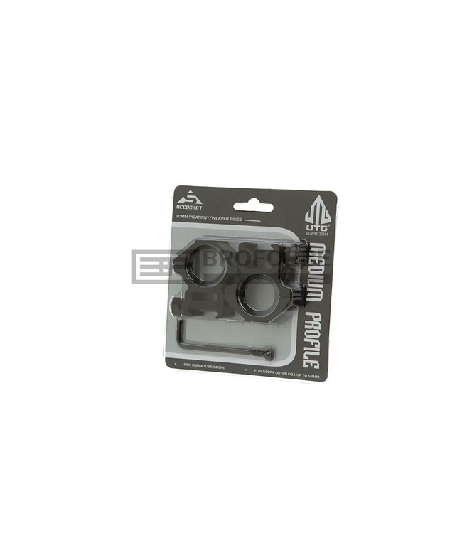 Leapers 30mm Mount Rings Medium - Black