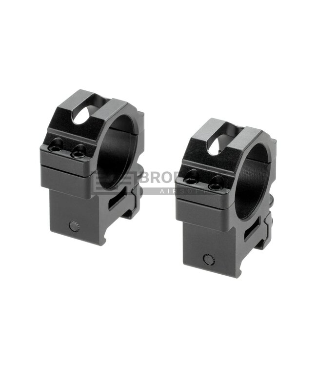 Leapers 30mm QD CNC Mount Rings Medium - Black