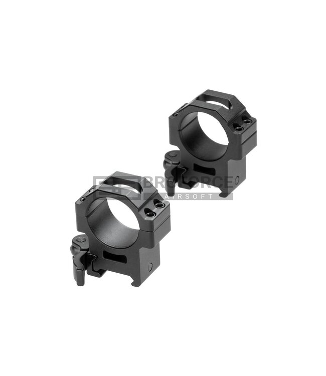 Leapers 30mm QD CNC Mount Rings Medium - Black
