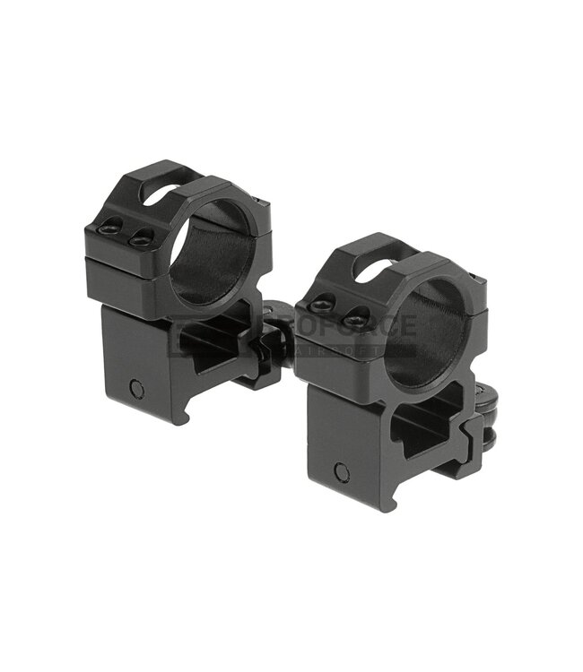 Leapers QD 25.4mm CNC Mount Rings High - Black