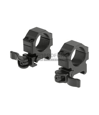 Leapers QD 25.4mm CNC Mount Rings Low - Black