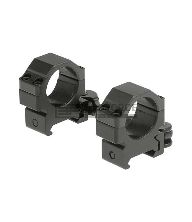 Leapers QD 25.4mm CNC Mount Rings Low - Black