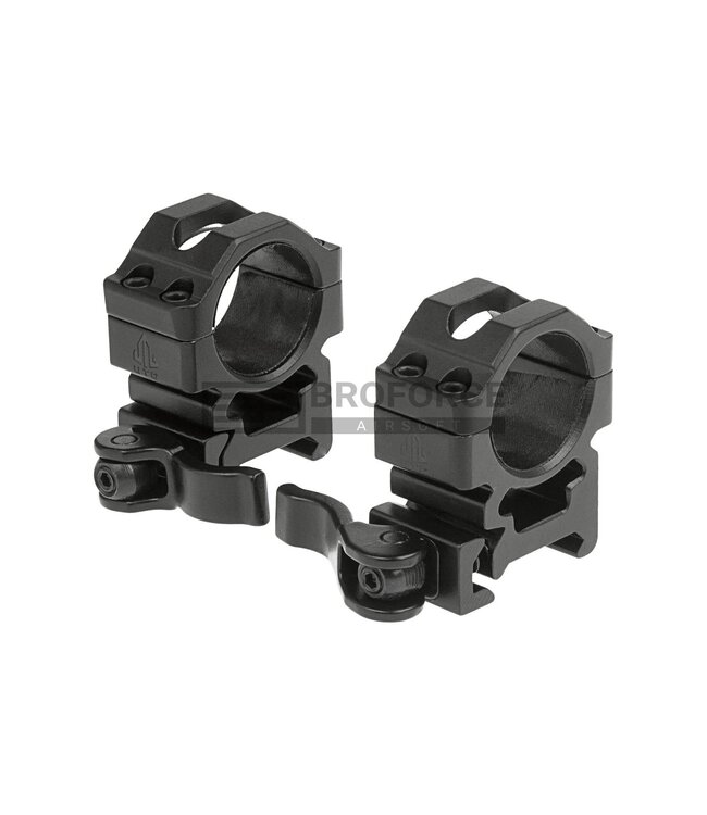 Leapers QD 25.4mm CNC Mount Rings Medium - Black
