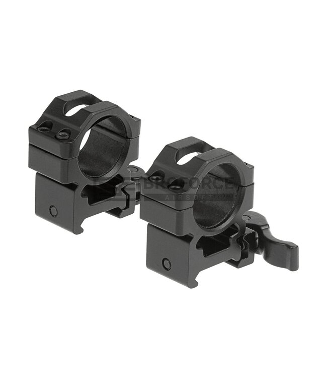 Leapers QD 25.4mm CNC Mount Rings Medium - Black