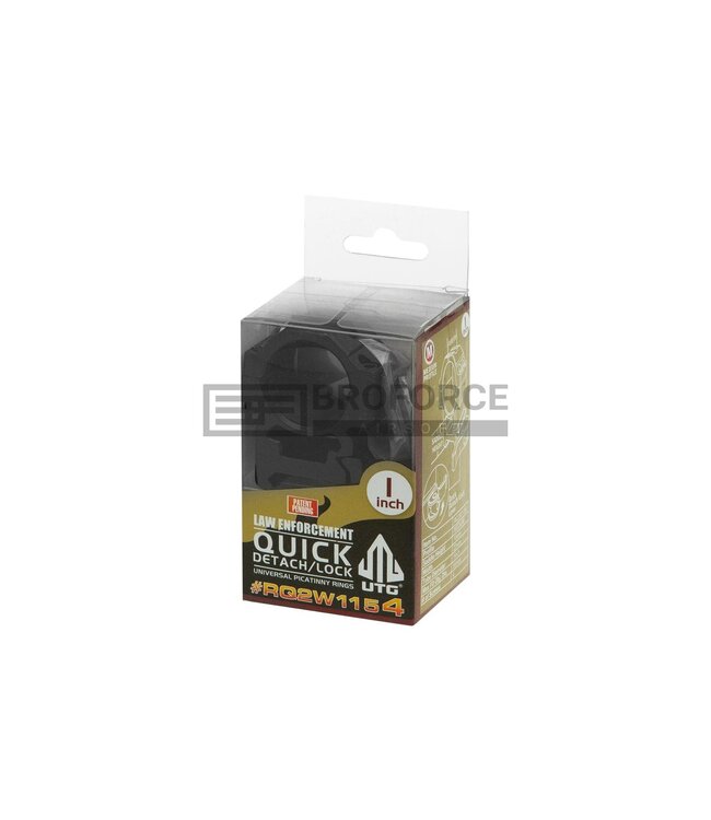 Leapers QD 25.4mm CNC Mount Rings Medium - Black