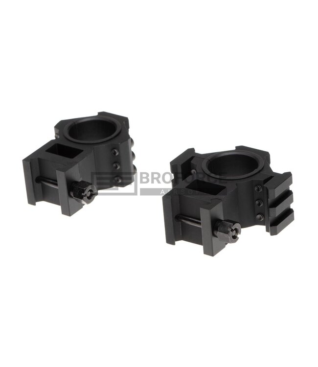 Aim-O Tri-Side Rail 25.4mm / 30mm Mount Rings - Black