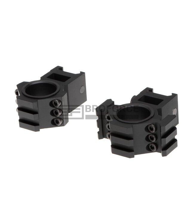 Aim-O Tri-Side Rail 25.4mm / 30mm Mount Rings - Black