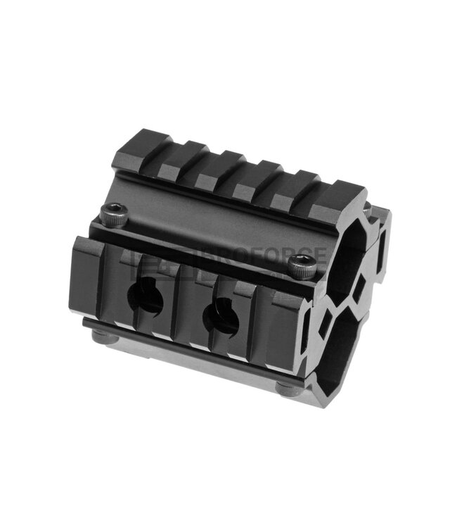 Leapers Triple Rail Shotgun Barrel Mount 5-Slot - Black