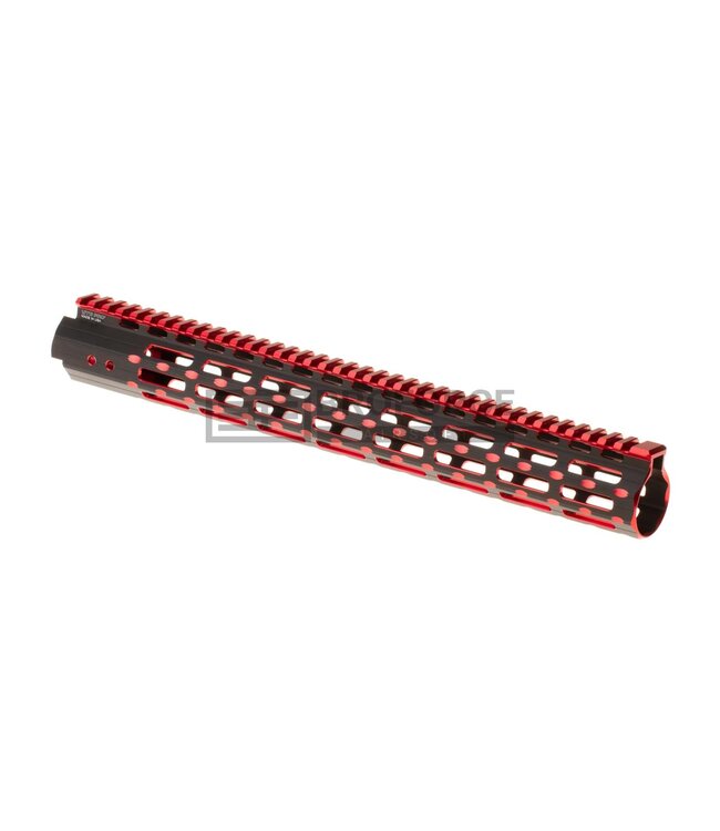 Leapers AR-15 15.3 Inch Super Slim Free Float Handguard M-LOK - Black/Red