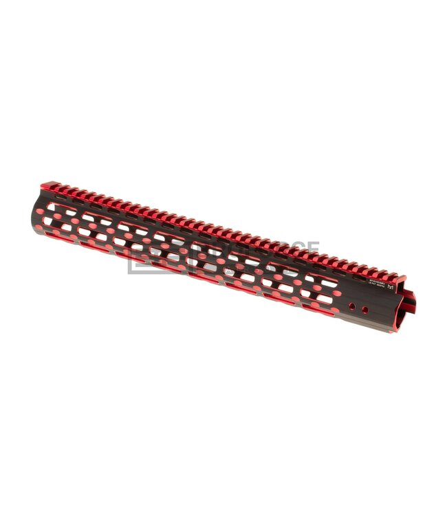 Leapers AR-15 15.3 Inch Super Slim Free Float Handguard M-LOK - Black/Red