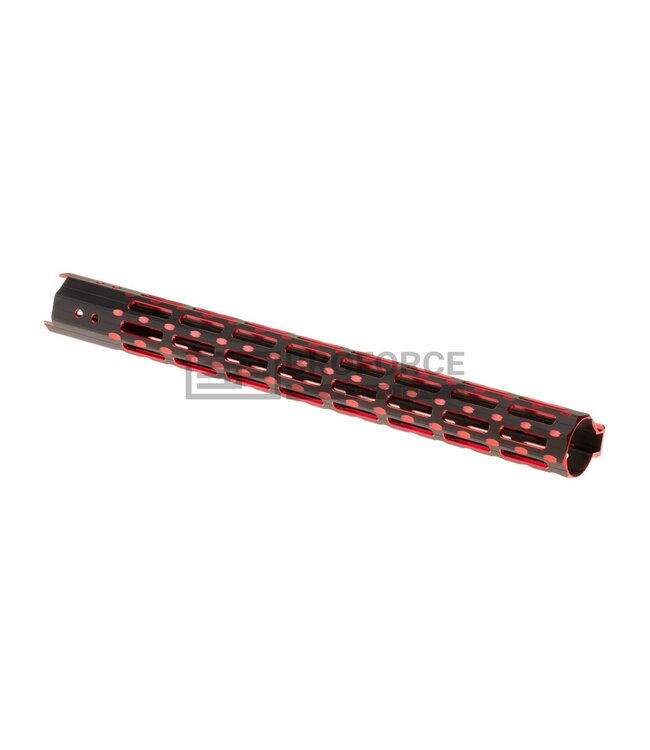 Leapers AR-15 15.3 Inch Super Slim Free Float Handguard M-LOK - Black/Red