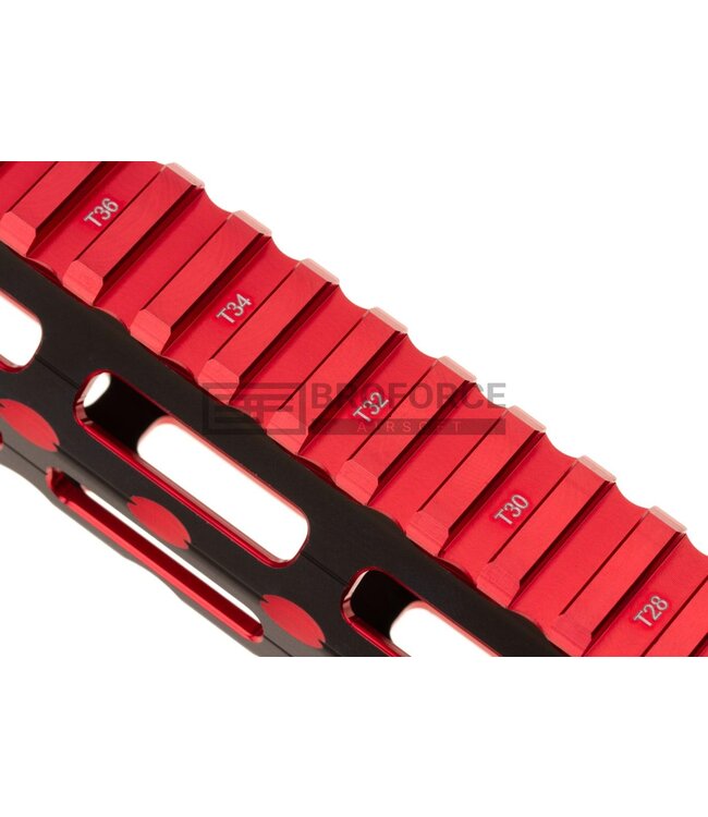 Leapers AR-15 15.3 Inch Super Slim Free Float Handguard M-LOK - Black/Red