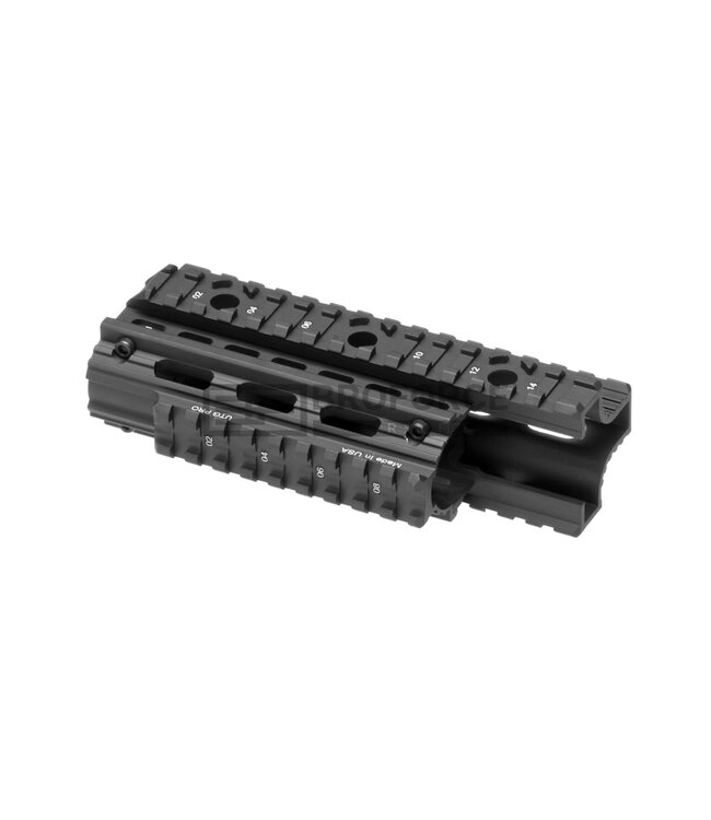 Leapers AK47 YU Quad Rail Handguard - Black