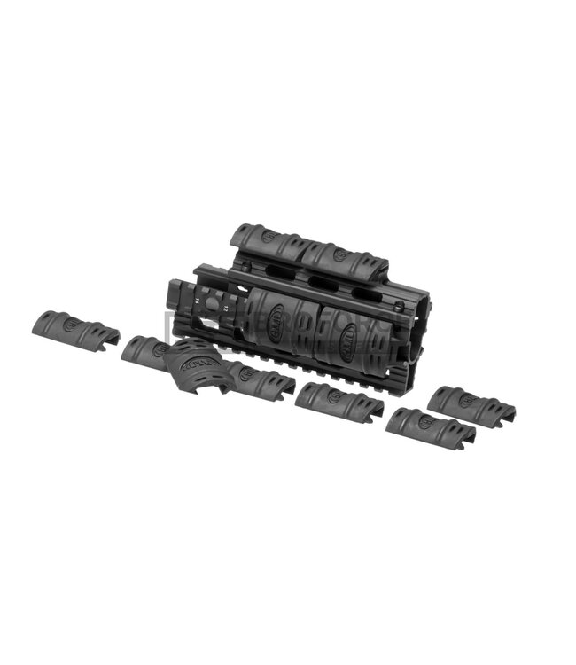 Leapers AK47 YU Quad Rail Handguard - Black