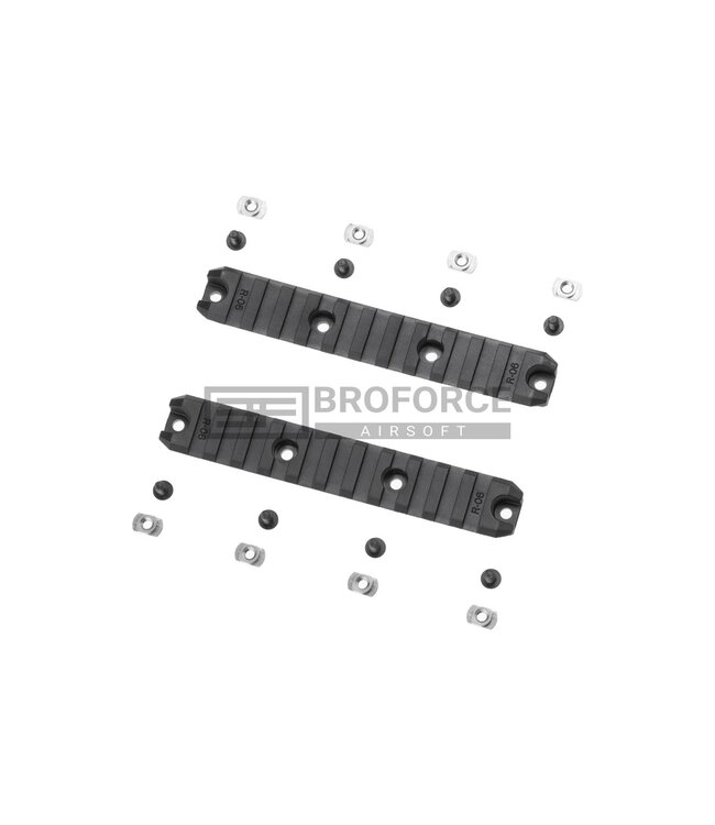 Amoeba 5 Inch M-LOK Plastic Rail 2-Pack - Black
