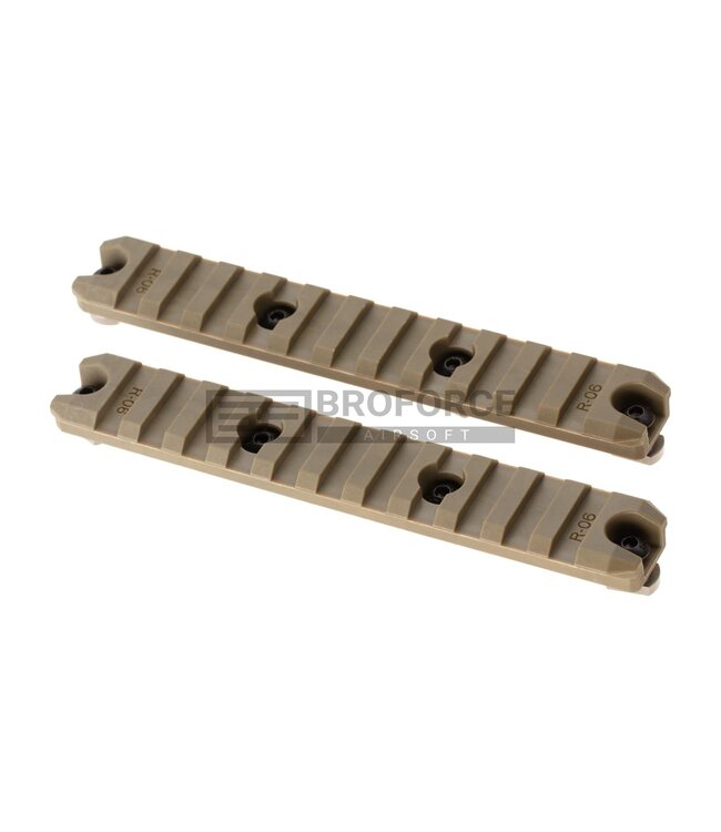 Amoeba 5 Inch M-LOK Plastic Rail 2-Pack - Dark Earth