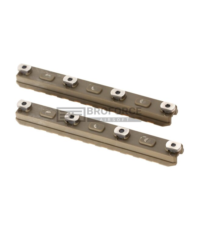 Amoeba 5 Inch M-LOK Plastic Rail 2-Pack - Dark Earth