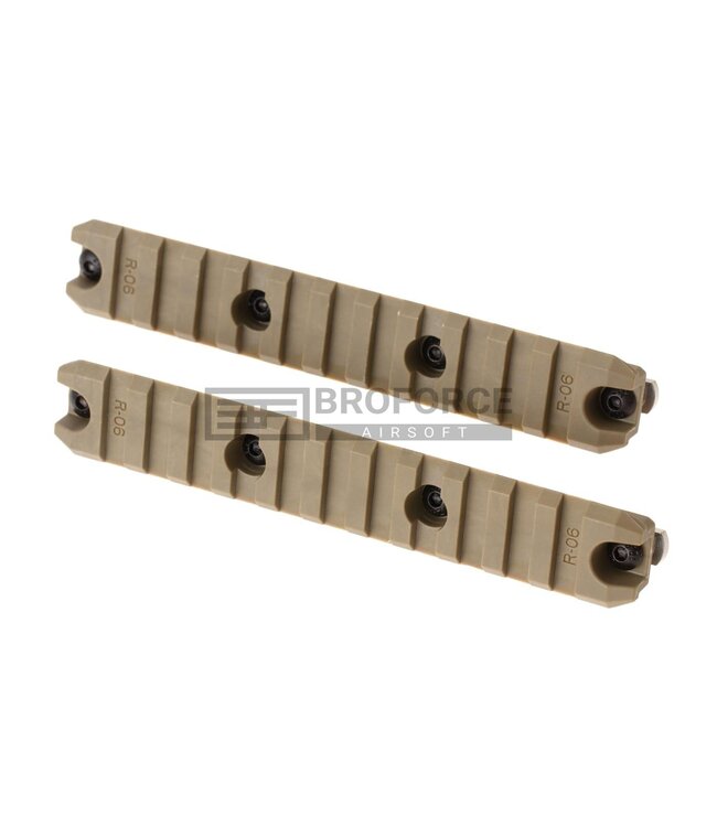 Amoeba 5 Inch M-LOK Plastic Rail 2-Pack - Dark Earth