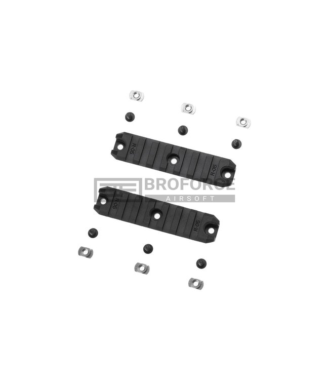 Amoeba 3.5 Inch M-LOK Plastic Rail 2-Pack - Black