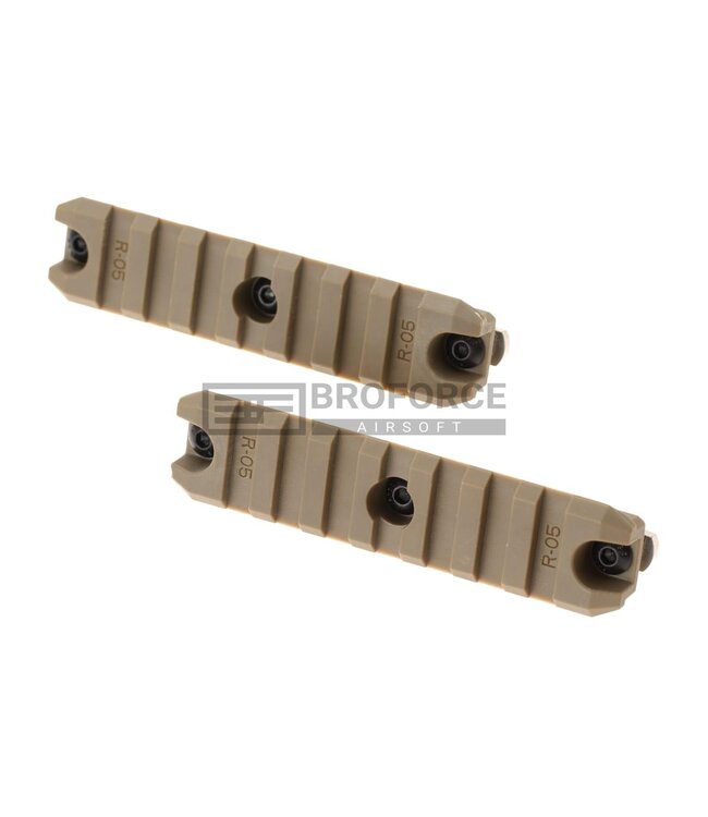 Amoeba 3.5 Inch M-LOK Plastic Rail 2-Pack - Dark Earth