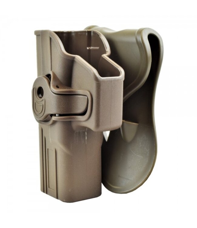 Quick Pull Paddle (belt) Holster for TM/KJW Glock series (left handed) - Tan