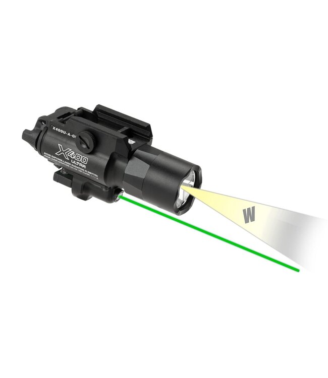WADSN X400 Ultra Pistol Light / Laser Module Green - Black
