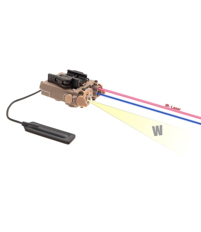 WADSN DBAL-A2 Illuminator / Laser Module Blue + IR - Dark Earth